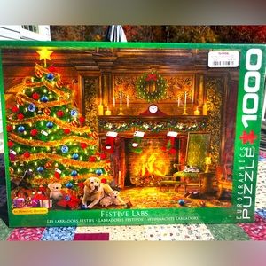 New. Sealed. 1000 piece Eurographics “Festive Labs” Holiday Puzzle.